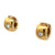 Vintage Diamond 18k Yellow Gold Huggie Earrings