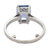 Mid Century French 2.96 Carats Sapphire Platinum Solitaire Ring