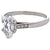 Mid Century French GIA 1.06 Carats Oval Cut Diamond Platinum Ring