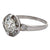 Art Deco French GIA 1.73 Carats Old European Cut Diamond Platinum Ring