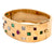 Vintage Gemstone Diamond 14 Karat Yellow Gold Hinged Bracelet