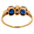 Edwardian Sapphire Diamond 14k Yellow Gold Platinum Ring