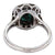 Art Deco French Sapphire Diamond Platinum 18k Gold Halo Ring