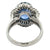 Vintage 6.50 Carats Blue Sapphire Diamond Platinum Ballerina Ring