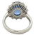6.65 Carats Sapphire Diamond Platinum Cluster Ring