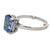 Mid Century French 2.96 Carats Sapphire Platinum Solitaire Ring