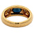 Vintage Sapphire Diamond 18k Yellow Gold Three Stone Ring