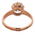 Victorian GIA 2.91 Carats Old Mine Cut Diamond 14k Rose Gold Solitaire Ring