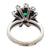 Mid Century French 0.83 Carat Emerald Diamond Platinum Cluster Ring