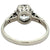 Art Deco GIA 1.55 Carats Old European Cut Diamond Platinum Ring