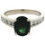 Vintage 2.03 Carats Green Sapphire Diamond 18k White Gold Ring