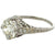 Edwardian GIA 1.51 Carats Old European Cut Diamond Platinum Filigree Ring
