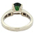 Vintage 2.03 Carats Green Sapphire Diamond 18k White Gold Ring