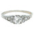 Art Deco Old Mine Cut Diamond 18 Karat White Gold Ring