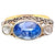 Art Nouveau GIA Sapphire Gold Three Stone Ring