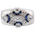Art Deco Diamond Sapphire Ring
