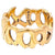 Vintage Tiffany Paloma Picasso Graffiti XO 18 Karat Gold Ring