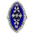 Georgian Diamond Enamel 18 Karat Gold Silver Ring