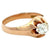 Edwardian Old Mine Cut Diamond 14 Karat Rose Gold Belcher Solitaire Ring