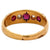 Late Victorian Ruby Diamond 14 Karat Yellow Gold Five Stone Ring