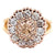 Edwardian GIA 2.37 Carats Fancy Color Diamond 14k Yellow Rose Gold Cluster Ring