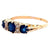Edwardian Sapphire Diamond 14 Karat Yellow Gold Five Stone Ring