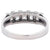 Vintage Carré Cut Diamond Platinum Half Eternity Band