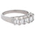 Vintage Carré Cut Diamond Platinum Half Eternity Band
