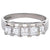 Vintage Carré Cut Diamond Platinum Half Eternity Band