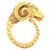 Mid Century Etruscan Style 18 Karat Yellow Gold Ram Head Ring