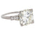 Art Deco Inspired GIA 3.50 Carats Round Brilliant Cut Diamond Platinum Ring