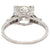 Art Deco Inspired GIA 3.50 Carats Round Brilliant Cut Diamond Platinum Ring