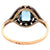 Art Deco Polish Created Stone Diamond Silver 14 Karat Rose Gold Ring