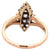 Victorian Old Mine Cut Diamond 18 Karat Rose Gold Navette Ring