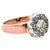 Late Victorian Diamond Silver 14 Karat Rose Gold Flower Cluster Ring