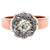 Late Victorian Diamond Silver 14 Karat Rose Gold Flower Cluster Ring