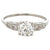 Art Deco GIA 0.92 Round Brilliant Cut Diamond Platinum Ring