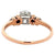 Edwardian GIA 0.62 Carats Cushion Cut Diamond 14 Karat Rose Gold Platinum Ring