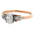 Edwardian GIA 0.62 Carats Cushion Cut Diamond 14 Karat Rose Gold Platinum Ring