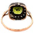 Antique Inspired Peridot Diamond Silver 14 Karat Rose Gold Ring
