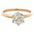 Edwardian GIA 1.30 Carats Old Mine Cut Diamond 14 Karat Yellow Gold Solitaire Ring