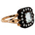 Antique Inspired Aquamarine Silver 14 Karat Yellow Gold Ring