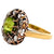 Antique Inspired 1.73 Carats Peridot Diamond 14 Karat Gold Cluster Ring