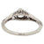 Edwardian GIA 0.53 Carat Round Brilliant Cut Diamond 18k White Gold Filigree Ring