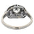 Art Deco Old European Cut Diamond Platinum 14k White Gold Ring