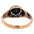 Victorian Garnet 14 Karat Rose Gold Filigree Ring