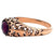 Victorian Garnet 14 Karat Rose Gold Filigree Ring