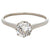 Mid Century GIA 0.52 Carat Round Brilliant Cut Diamond 14k White Gold Solitaire Ring