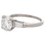 Mid Century GIA 1.71 Carats Round Brilliant Cut Diamond Platinum Ring
