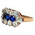 Edwardian Sapphire Diamond 14k Rose Gold Ring